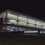 Penn State Pegular Ice Arena at night